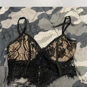 Elegant Black Lace Bralette